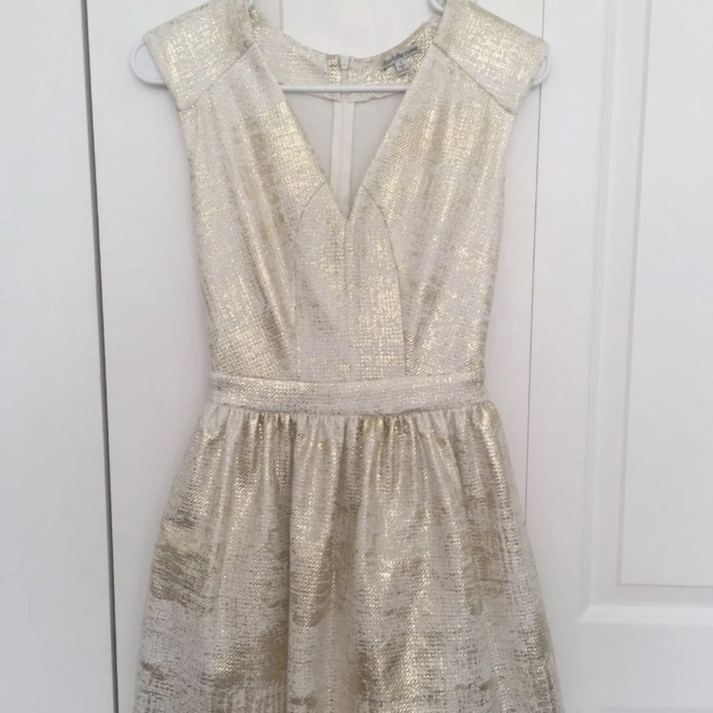 White and gold dress